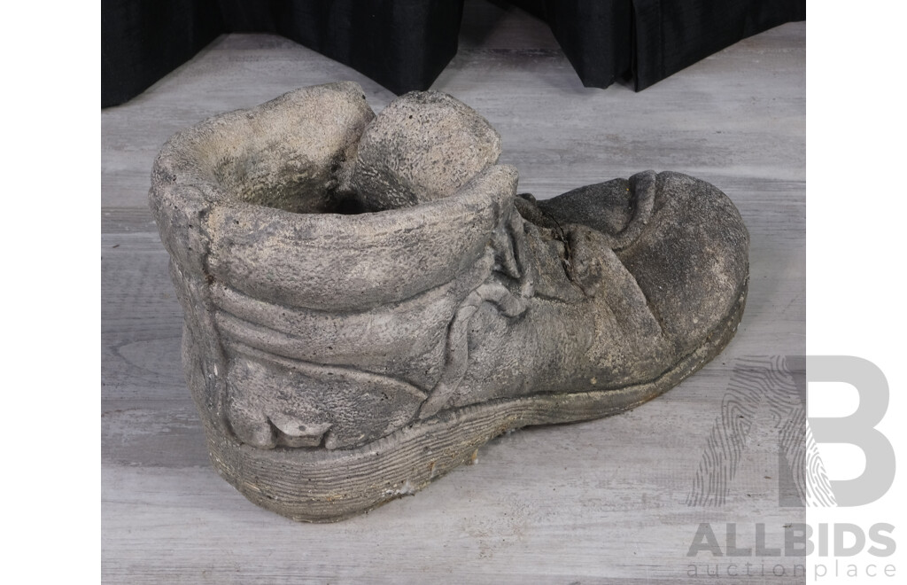 Concrete High Top Sneaker Planter