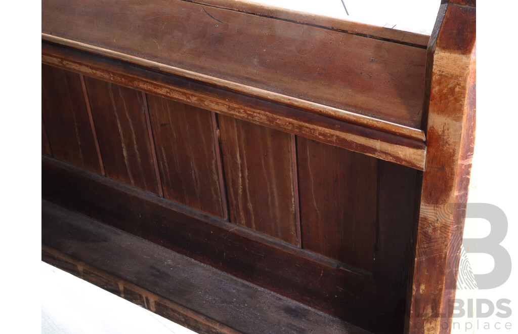 Large Antique Kauri Pine Church Pew