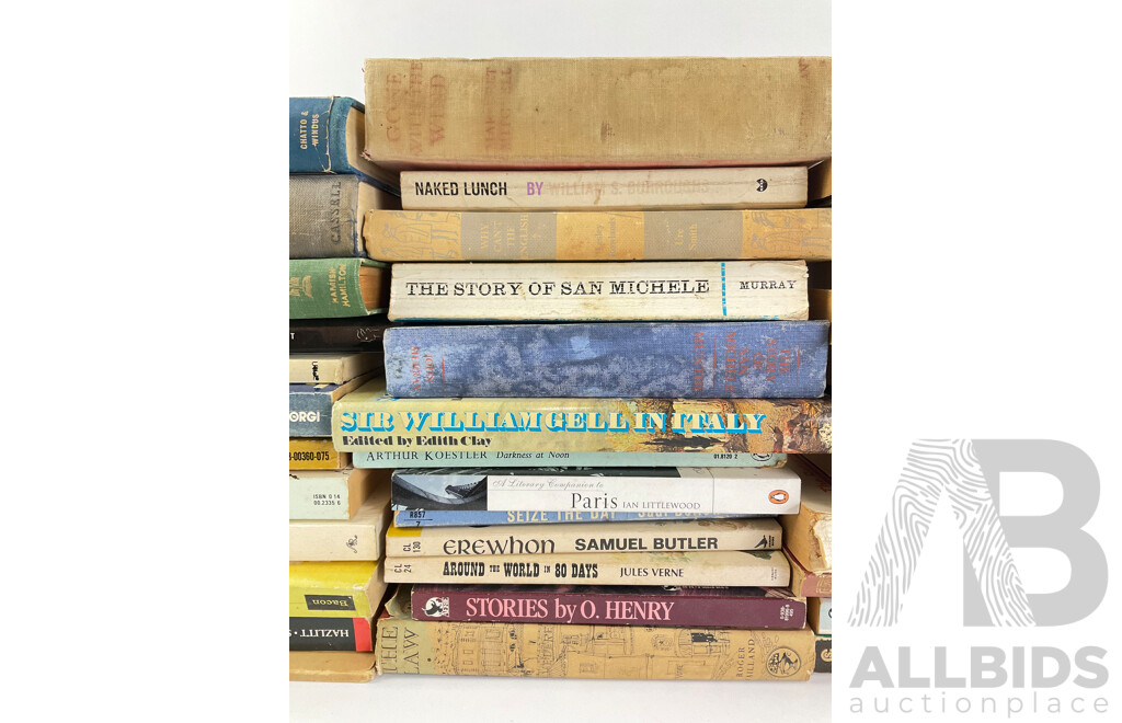 Collection of Vintage Books Including First Editions the Fox in the Attic, Richard Hughes, 1961, Why Can't the English? Lesley Rowlands, 1959, 'A Ring Has No End' Thomas Armstrong 1958, Soft Cover Naked Lunch, William S. Burroughs, Virginia Wolfe.......