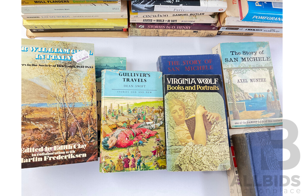 Collection of Vintage Books Including First Editions the Fox in the Attic, Richard Hughes, 1961, Why Can't the English? Lesley Rowlands, 1959, 'A Ring Has No End' Thomas Armstrong 1958, Soft Cover Naked Lunch, William S. Burroughs, Virginia Wolfe.......