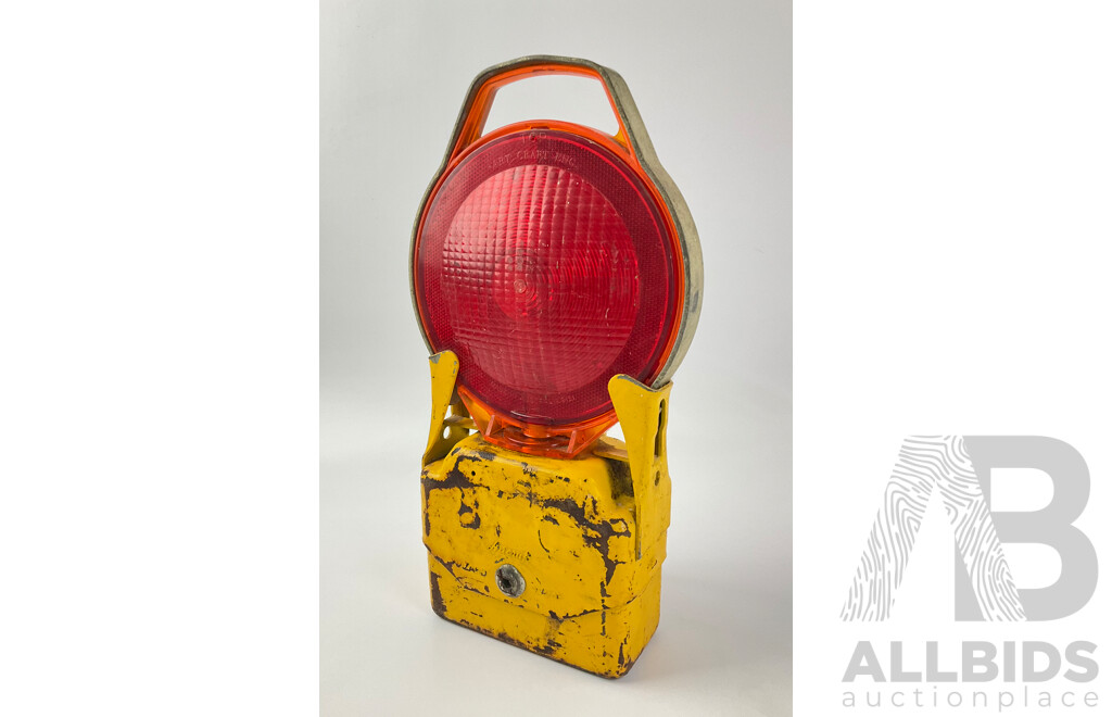 Vintage Art Craft Engineering Hazard Lamp, Made in Australia