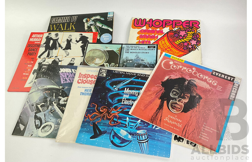 Collection of Thirty Eight Vinyl Records Including Sesamee Street Fever, Sesamee Street Monsters, Sing the Hits of Sesamee Street, Compilations, Disco Guitars, Piccadilly 2 A.M, Hits for a Truck Driving Man and More