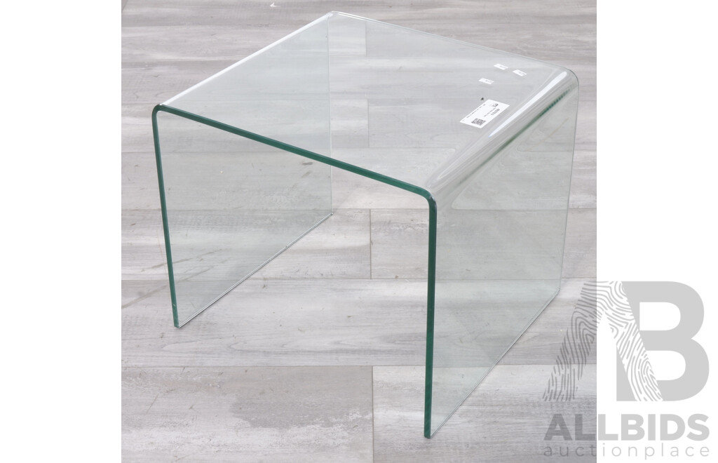 Bent Glass Waterfall Side Table