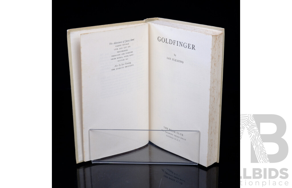 First Book Club Edition, Goldfinger, Ian Fleming, the Book Club, 1959, Hardcover