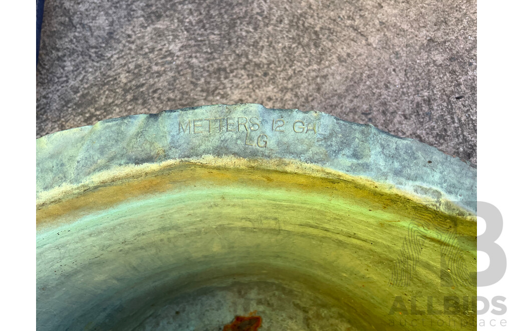 Vintage Metters 12 Gallon Copper Tub