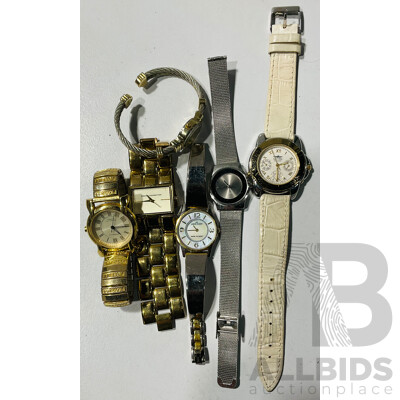 Collection of Ladies Watches Including Mother of Pearl Face Anna Klein, Sector ADV2000 and French Connection