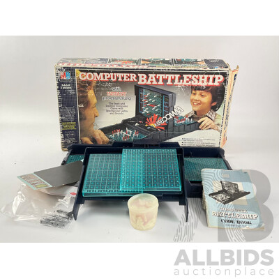 Vintage Milton Bradley Electronics Computer Battleship Game with Original Box