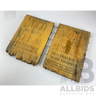 Two Voco Power Kerosene Timber Box Ends