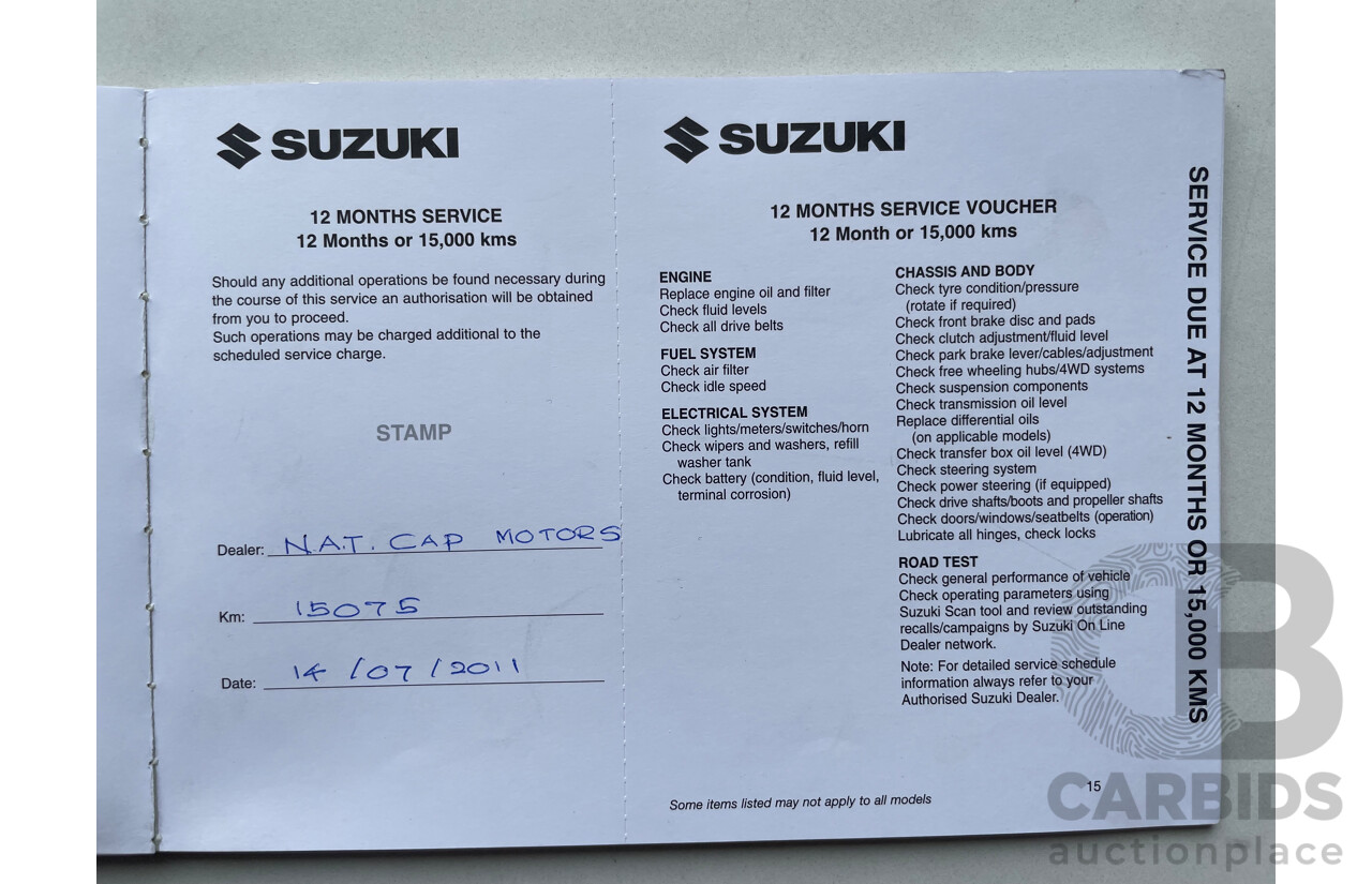 02/10 Suzuki Swift  FWD EZ 07 UPDATE 5D Hatchback Black 1.5L