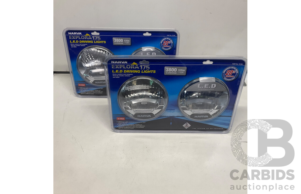 NARVA LED Driving Lights - Lot of 2 -Estimated Total ORP$400.00