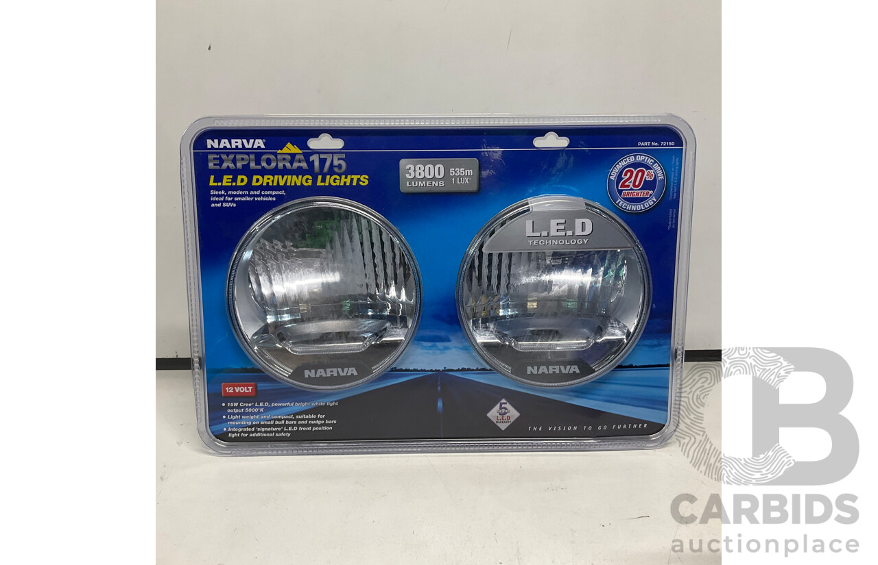 NARVA LED Driving Lights - Lot of 2 -Estimated Total ORP$400.00