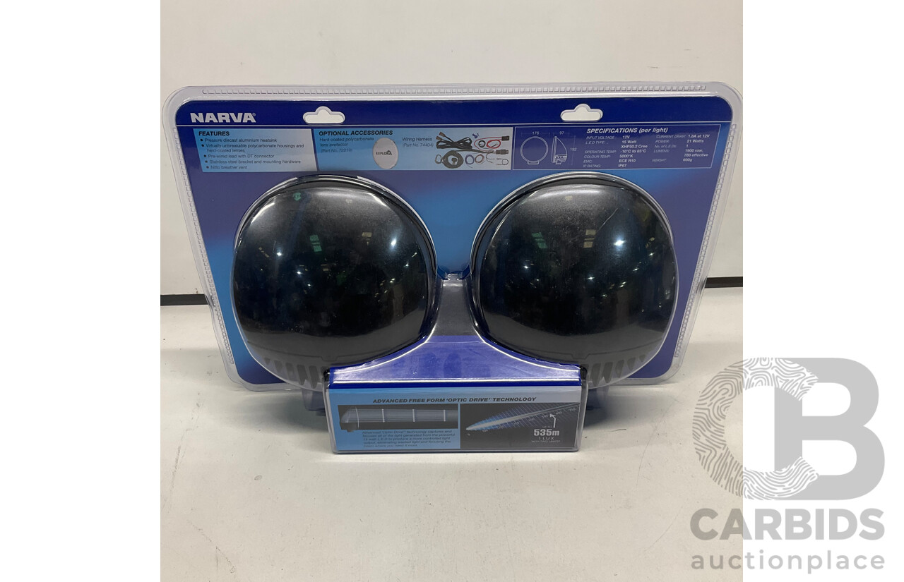 NARVA LED Driving Lights - Lot of 2 -Estimated Total ORP$400.00