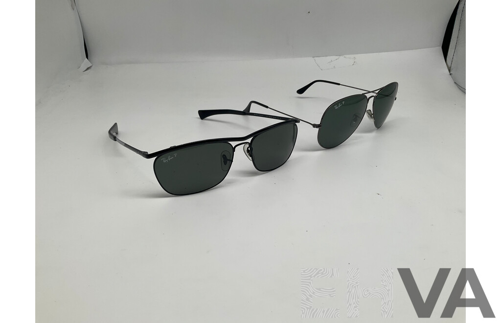 RAYBANDS Black Aviator Classic and Olympian II Deluxe- ORP: $459.00