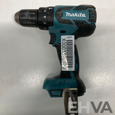 MAKITA DHP459 Cordless Hammer Driver Drill & Charger - Lot of 2 - Estimated Total ORP329.00