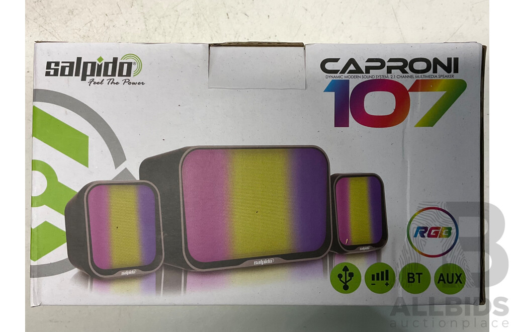 Full Box SALPIDO Caproni 107 2.1 Channel Multimedia Speaker