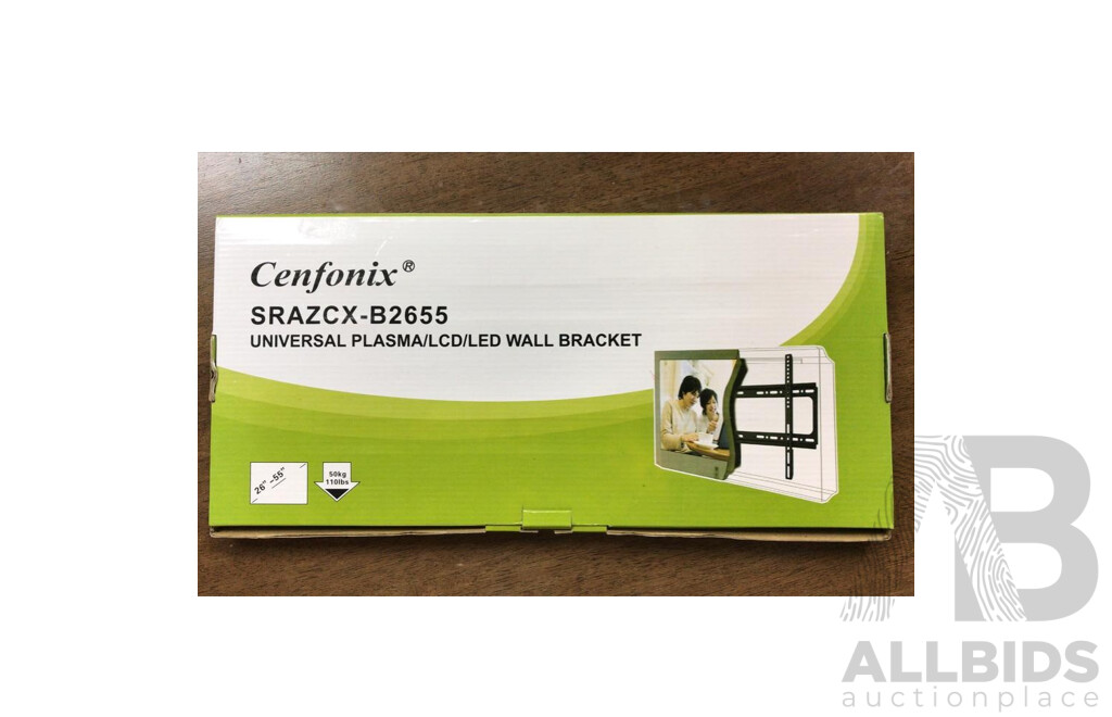 CENFONIX SRAZCX-B2655Z Plasma/ LCD/ LED TV Wall Bracket 26 - 55 Inch - Lot of 8
