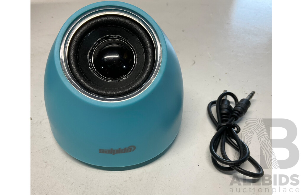 SALPIDO Macchi Solo 2.0 Channel Multimedia Mini Speaker - Blue - Lot of 60