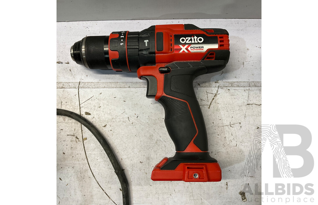 OZITO Hammer Drill, Chuck Drill, Angle Grinder & Charger