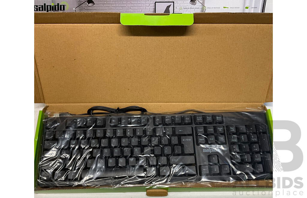 SALPIDO SKL-K11 USB Office Keyboard - Lot of 20