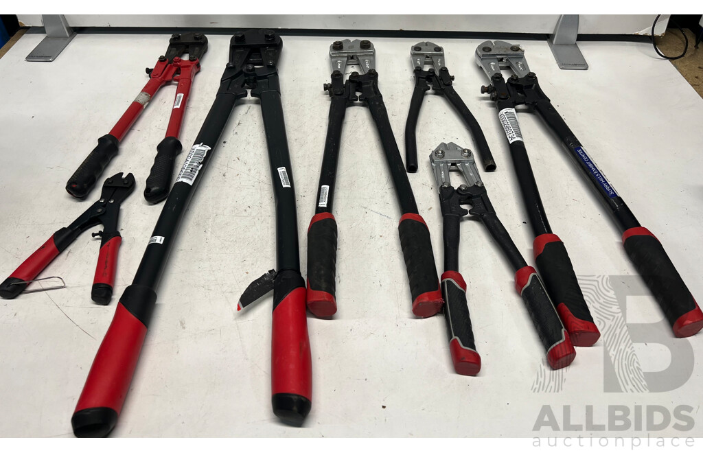 Assorted Sizes of Bolt Cutters - Lots of 7