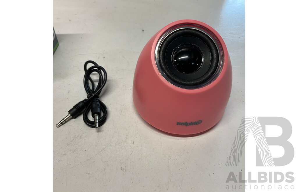 SALPIDO Macchi Solo 2.0 Channel Multimedia Mini Speaker - Lite -Pink X3 White X10 Black X44 - Lot of 57