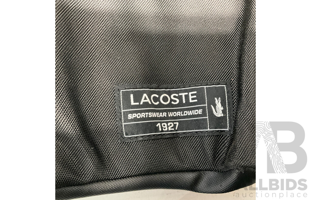 LACOSTE Men's Outdoor Croc Canvas Crossbody Bag