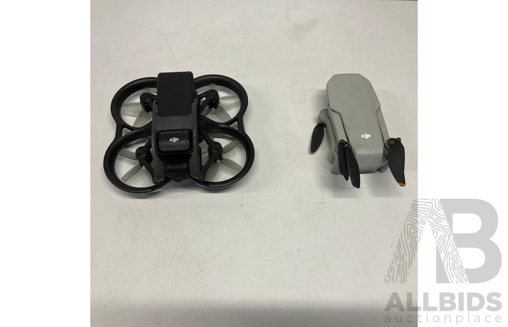 DJI Avata Drone & Mini2 Drone - Lot of 2 - Estimated Total ORP $1,500.00