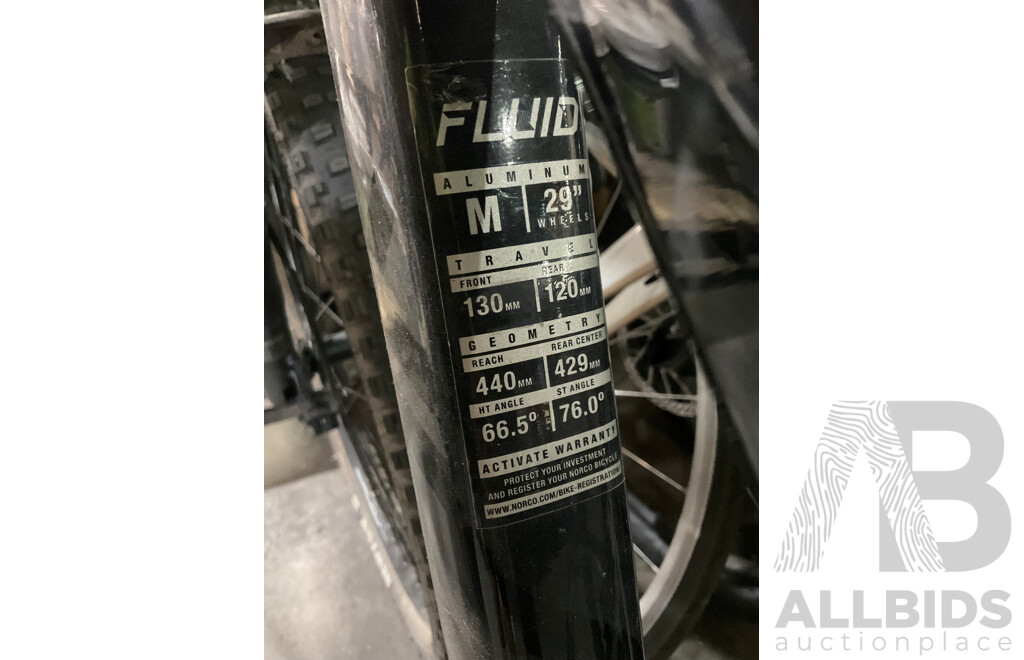 NORCO Fluid Aluminium Bike Black - Estimated ORP $1,999.00