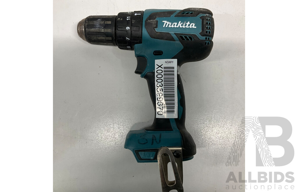 MAKITA DHP459 Cordless Hammer Driver Drill & Charger - Lot of 2 - Estimated Total ORP329.00