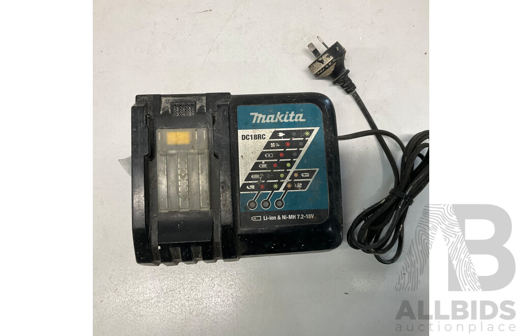 MAKITA DHP459 Cordless Hammer Driver Drill & Charger - Lot of 2 - Estimated Total ORP329.00