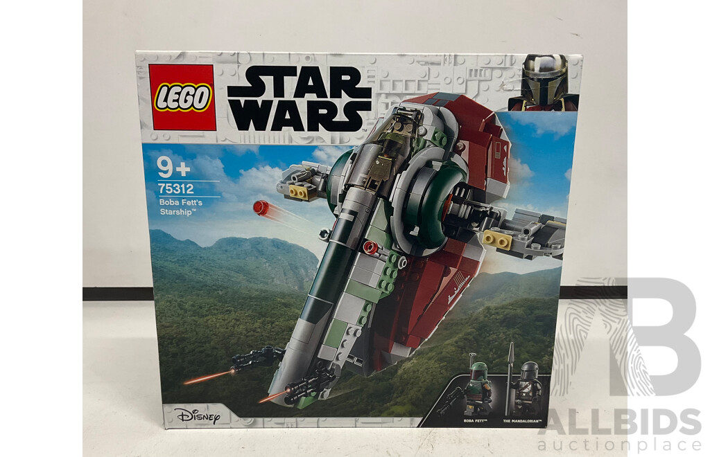 LEGO Boba Fett’s Starship (75312) & FUNKO POP Supreme Leader Kylo Ren - Lot of 2  - Estimated Total ORP $145.00