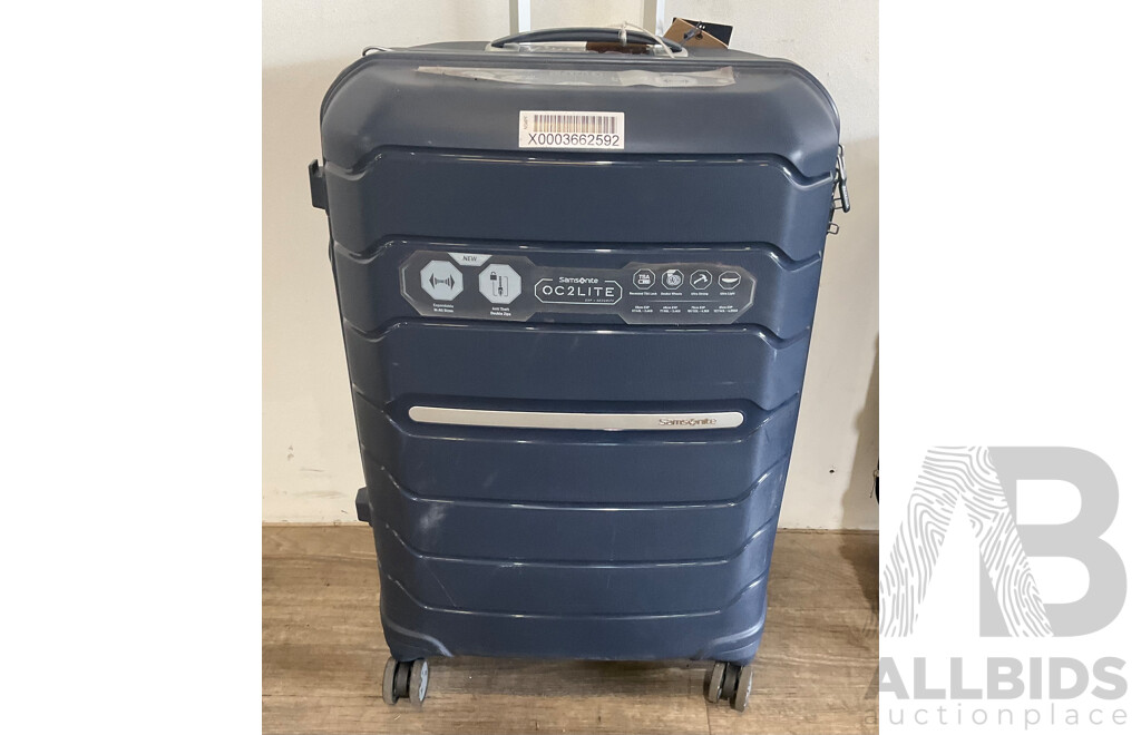 SAMSONITE SP68CM Suitcase & YUEHUAPAI Black Travel Suitcase - Lot of 2 - ORP$469.00