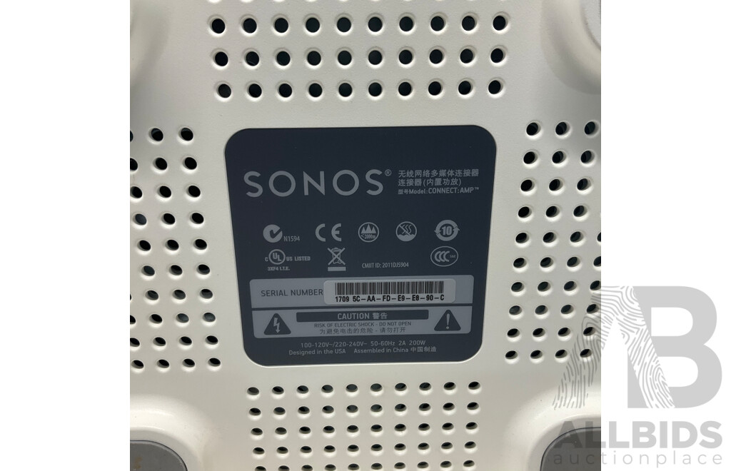 SONOS Connect AMP & XC Mini GP7A & Net Comm Wireless NP507 & MICROSOFT Remote - Lot of 4