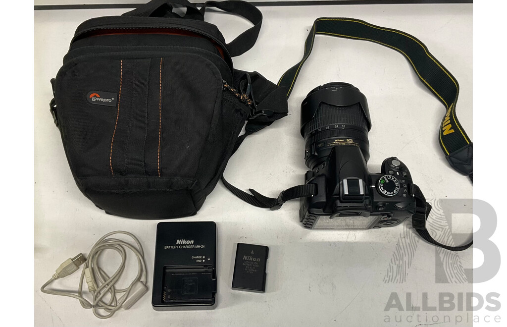 NIKON D3100 with 18-105mm Lens & LOWEPRO Camera Bag - Lot of 2  - ORP $1049.00