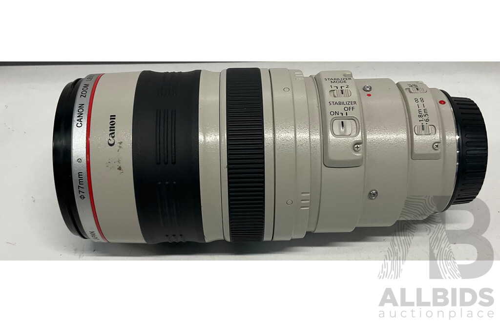CANON 100-400mm F4.5-5.6 L is Lens & Assorted Canon Lens & 420-800mm Super Telephoto Lens - Lot of 5