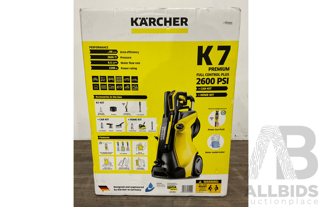 KARCHER Refurbished K7 Premium Full Control Plus High Pressure Cleaner 2600PSI - ORP $749.00