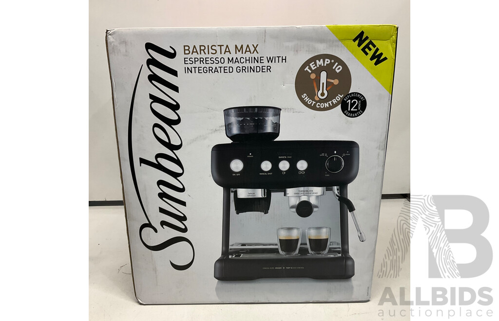 SUNBEAM Barista Max Espresso Machine (EM5300K) & EXPRESSI Coffee Capsule Machine - Lot of 2  - Estimated Total ORP $688