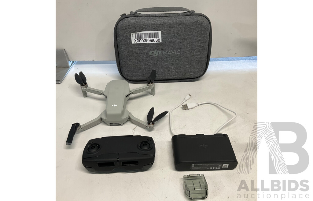 DJI Mavic Mini Drone with 3 Batteries & Remote & Carry Bag  - ORP $ 539