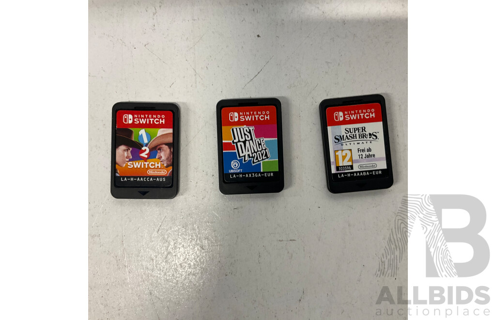 Nintendo Switch Console with 3 Games