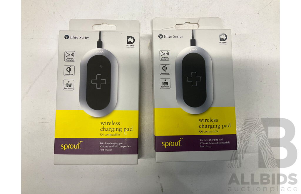SPROUT Elite Series Silver Mobile Phone Charging Pad - Lot of 2 - ORP$ 118.00