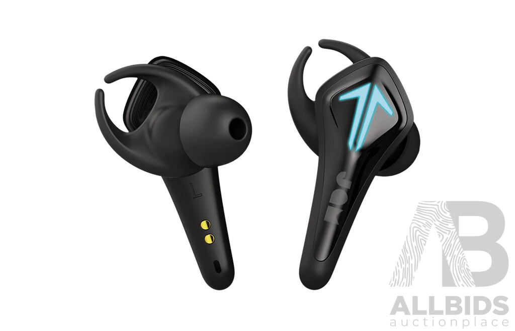 JAM Ture Wireless GAME on Mobile Gaming Earbuds (Black )  - Lot of 2 - Estimated Total ORP$ 198.00