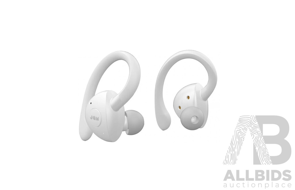 JAM Ture Wireless ATHLETE Earbuds (White)  - Lot of 2 - Estimated Total ORP$ 198.00