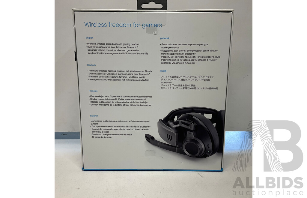 EPOS GSP 670 Wireless Gaming Headset Black - ORP$ 349.00