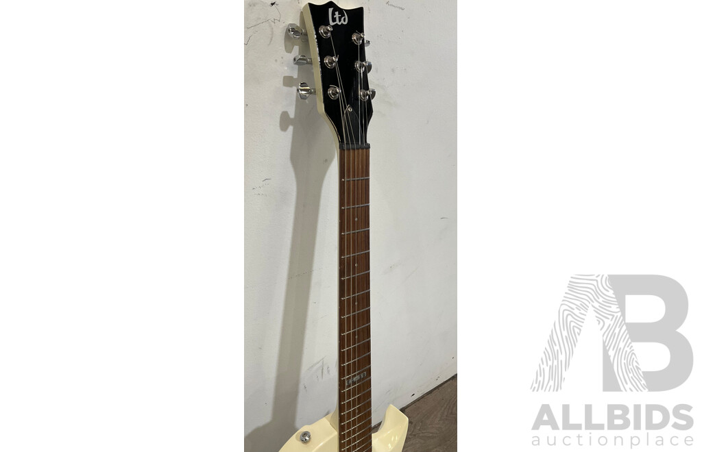 ESP LTD LEC-50 White Electric Guitar W/ Hard Case
