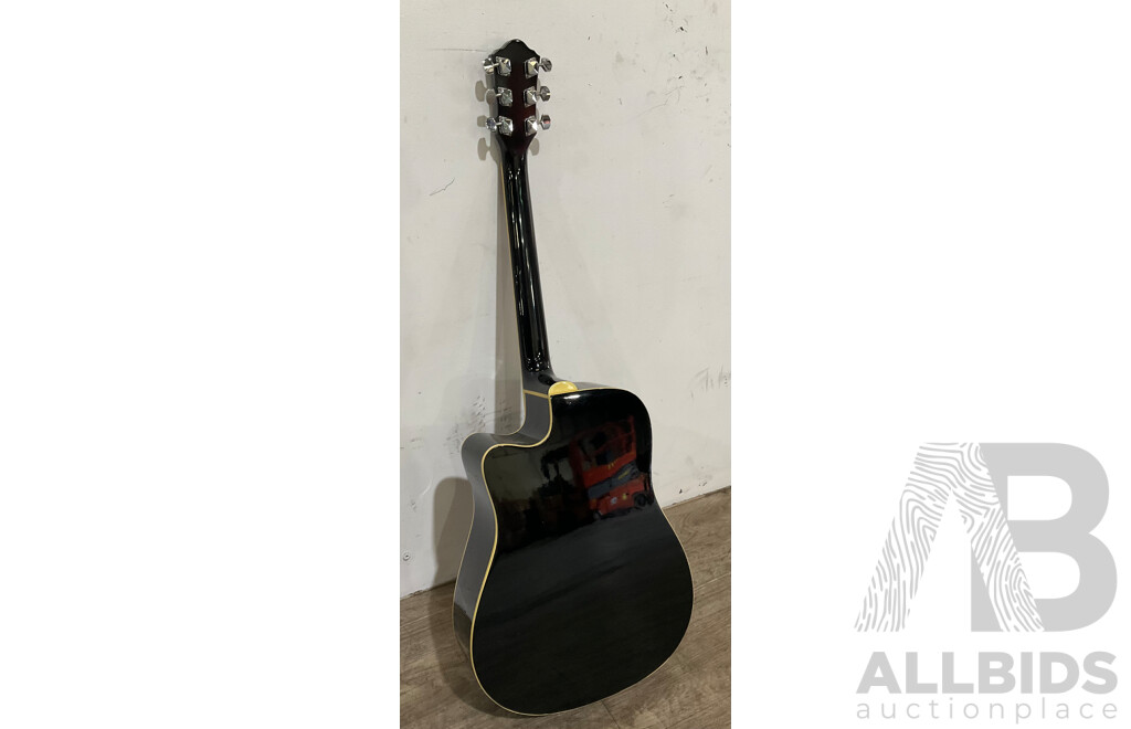 IBANEZ Black Acoustic Guitar W/ Travel Bag