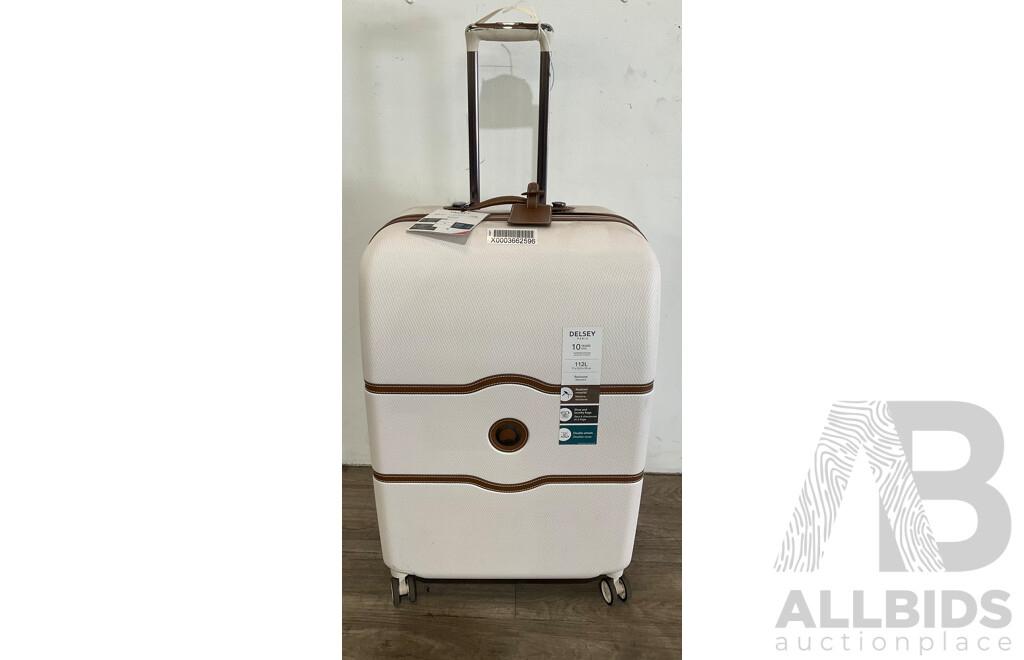 DELSEY Chatelet Air 2.0 70cm Carry on Luggage Champagne White - ORP $549.00