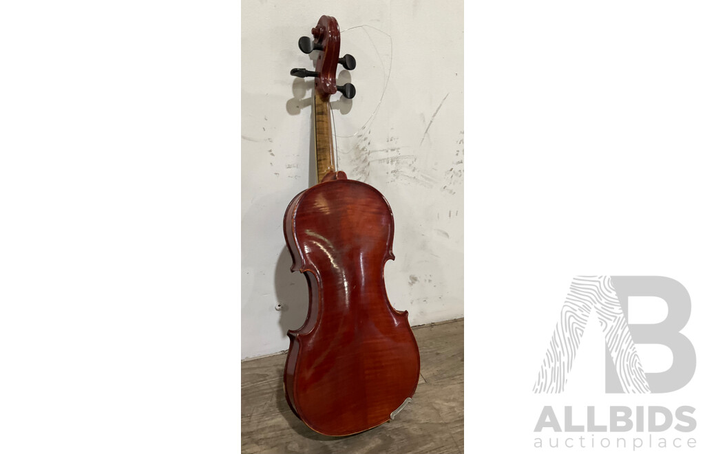 PIRASTRO Damaged Violin W/Case and Two Bows