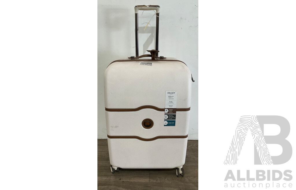 DELSEY Chatelet Air 2.0 70cm Carry on Luggage Champagne White - ORP $549.00