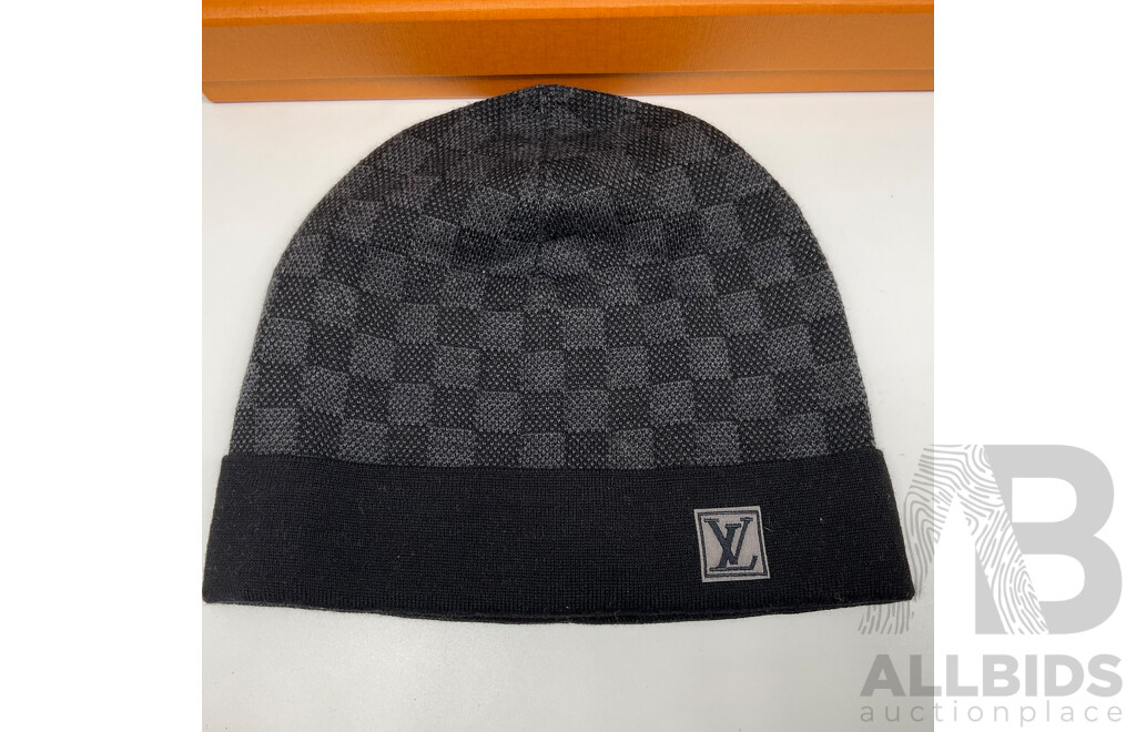 Recovered Goods - Branded - Néo Petit Damier Beanie - Anthracite 