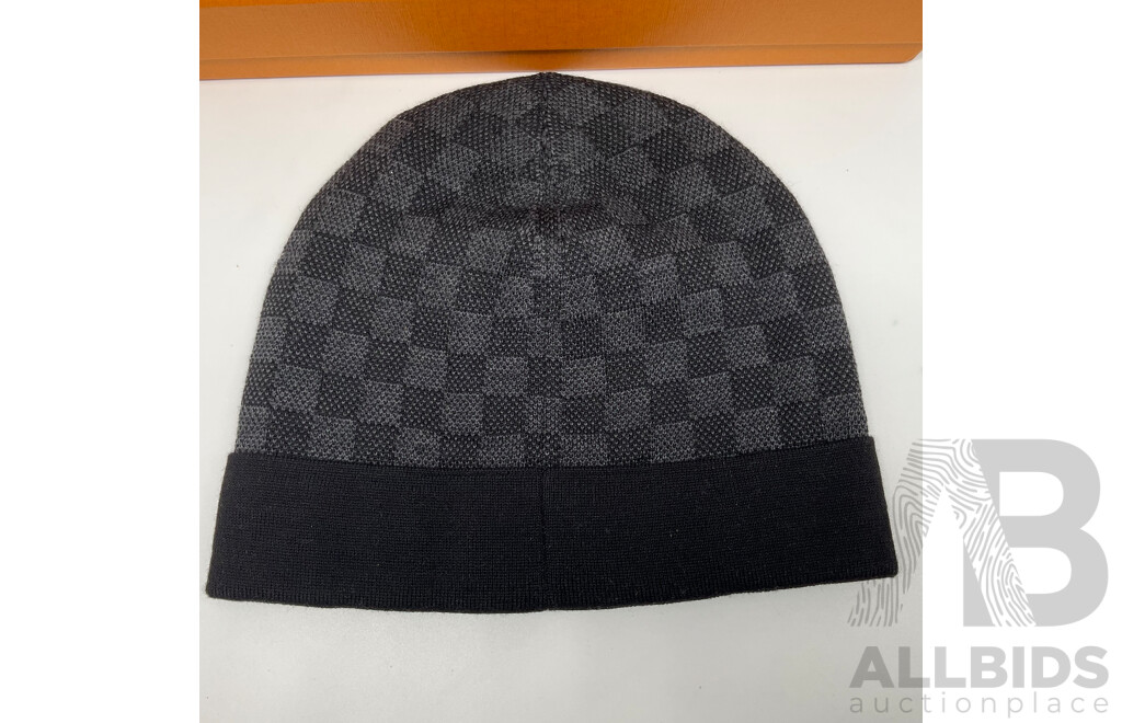Recovered Goods - Branded - Néo Petit Damier Beanie - Anthracite 